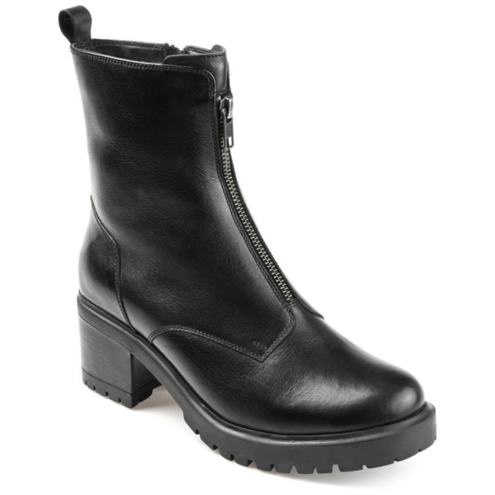 Journee Signature Women Genuine
Leather Norrah Round Toe Stacked Combat
…